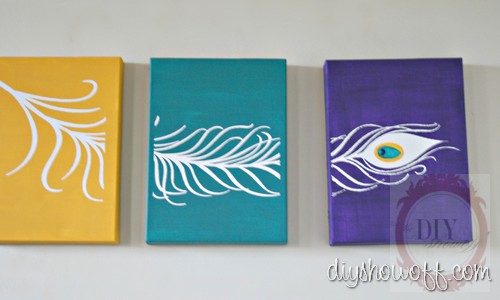 DIY Project Parade - Peacock Feather Triptych Canvases | DIY Show ...