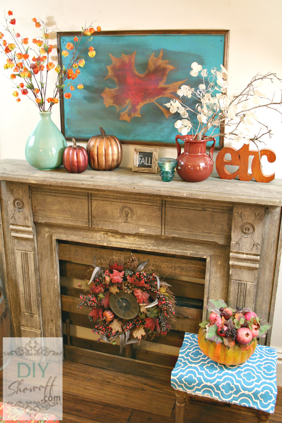 red turquoise fall mantle