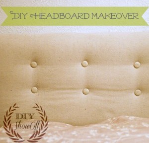 upholstered DIY tufted headboard  Upholstered Headboard  diy Show DIY â€“ Tufted MakeoverDIY Off  â„¢