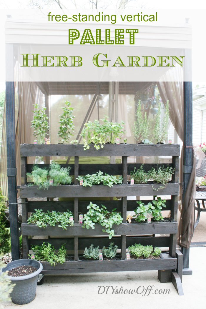 Free Standing Pallet Herb Garden - DIY Show Off ™ - DIY Decorating ...