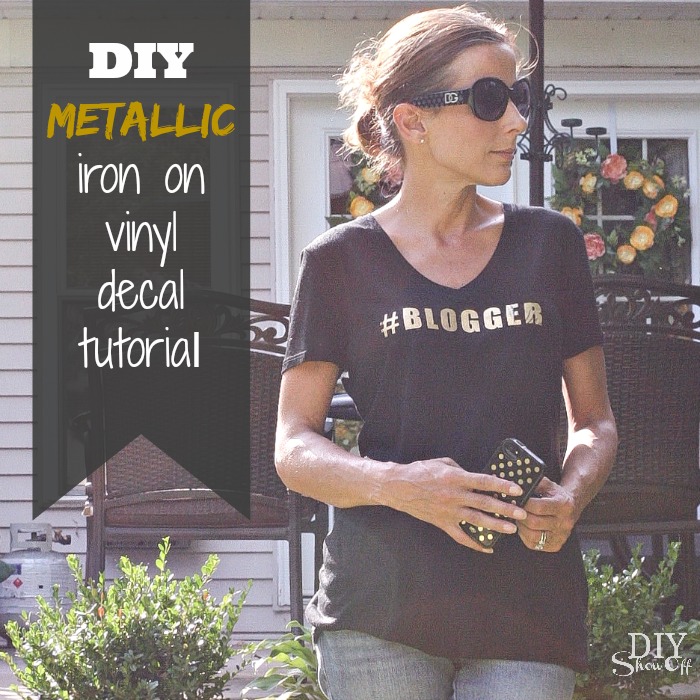 DIY metallic iron on decal tutorial @diyshowoff
