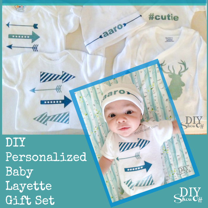 DIY personalized baby layette gift set @diyshowoff