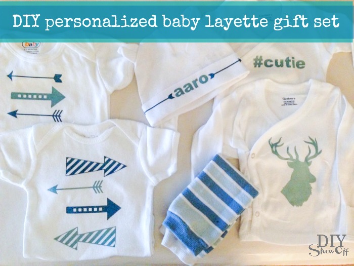 DIY personalized baby layette gift set @diyshowoff
