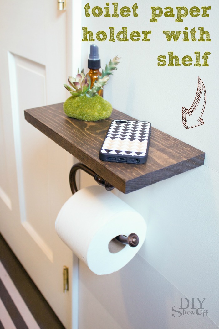 Toilet Paper Holder Shelf And Bathroom Accessoriesdiy Show Off Diy Decorating Home Improvement Blog