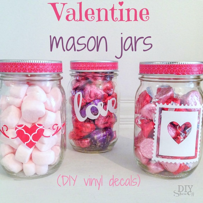 Valentine's Day mason jars Happy Crafters