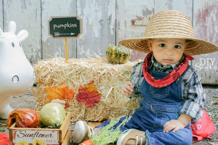 DIY baby Halloween farmer costume