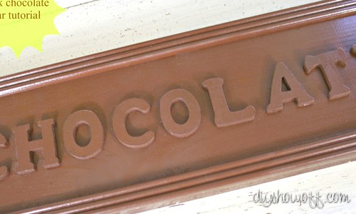 how to make a faux chocolate bar sign