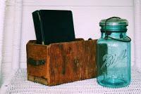 blue mason jar