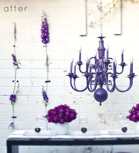 purple chandelier