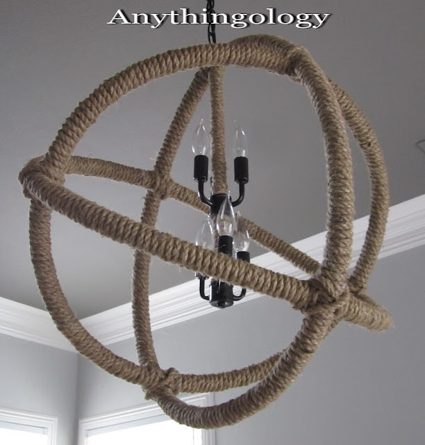 DIY rope planetarium chandelier