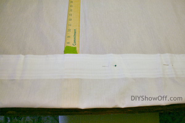 measuring and cutting curtain panels