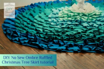 no sew ombre ruffled tree skirt tutorial