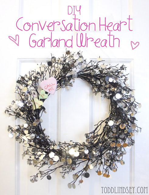 conversation heart wreath