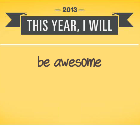 new years resolutions 2013