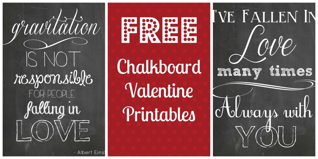 valentine chalkboard printables