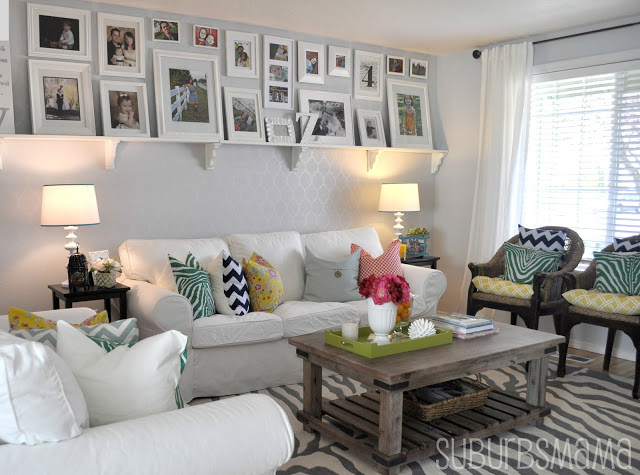 living-room-makeover at Suburbs Mama