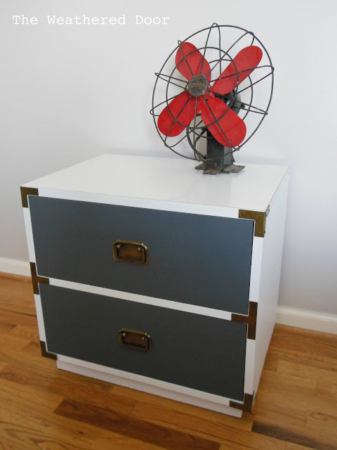campaign nightstand makeover
