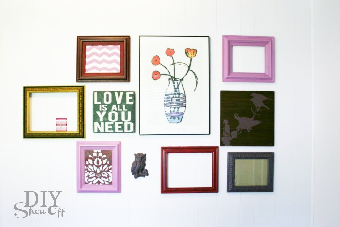 thrifty gallery wall