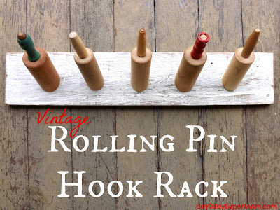 vintage rolling pin hook rack