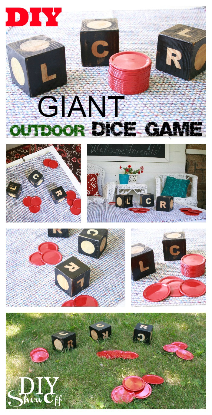DIY giant outdoor LCR dice game tutorial