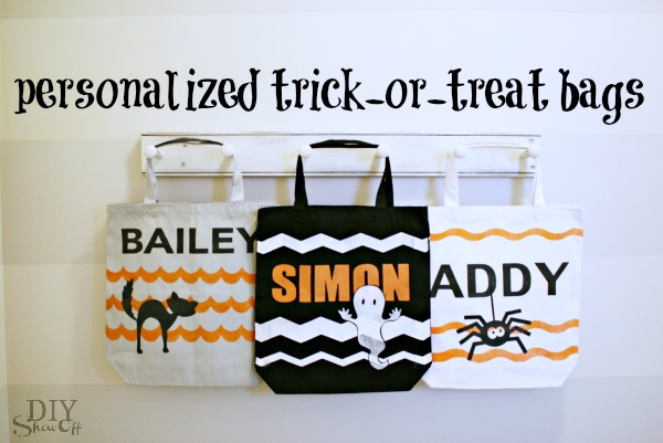 DIY personalized trick or treat bags