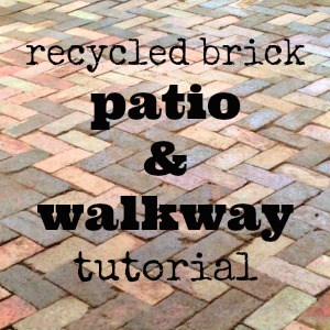 recycled brick patio and path DIY tutorial
