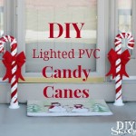 Lighted PVC Candy Canes DIY Christmas Home Decor - DIY Show Off ™ - DIY ...