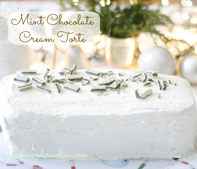 Chocolate-Mint-Cream-Torte Cupcakes and Crinoline