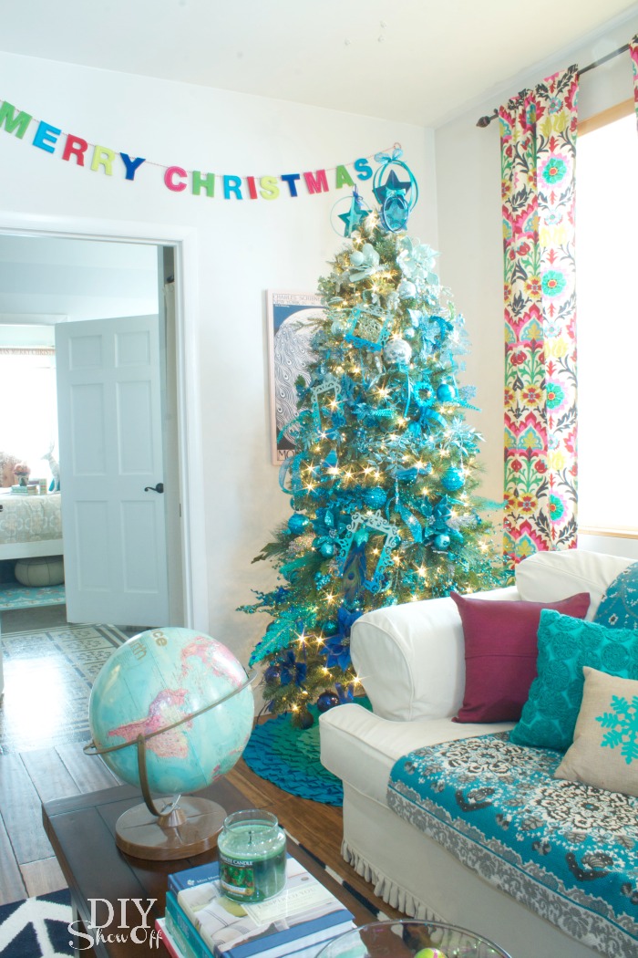 eclectic colorful Christmas