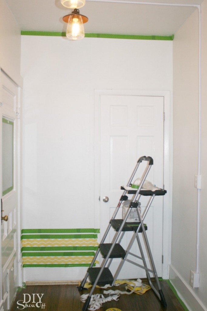 Easy Painted Patterned Accent Wall DIY DIY Show Off ™ DIY