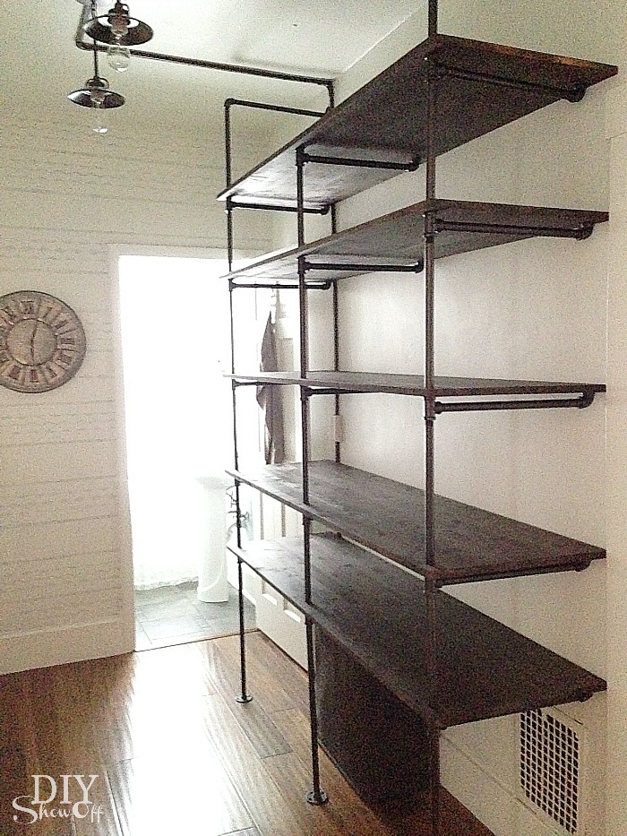 Diy Industrial Pipe Shelving Unit, Galvanized Pipe Shelving Ideas