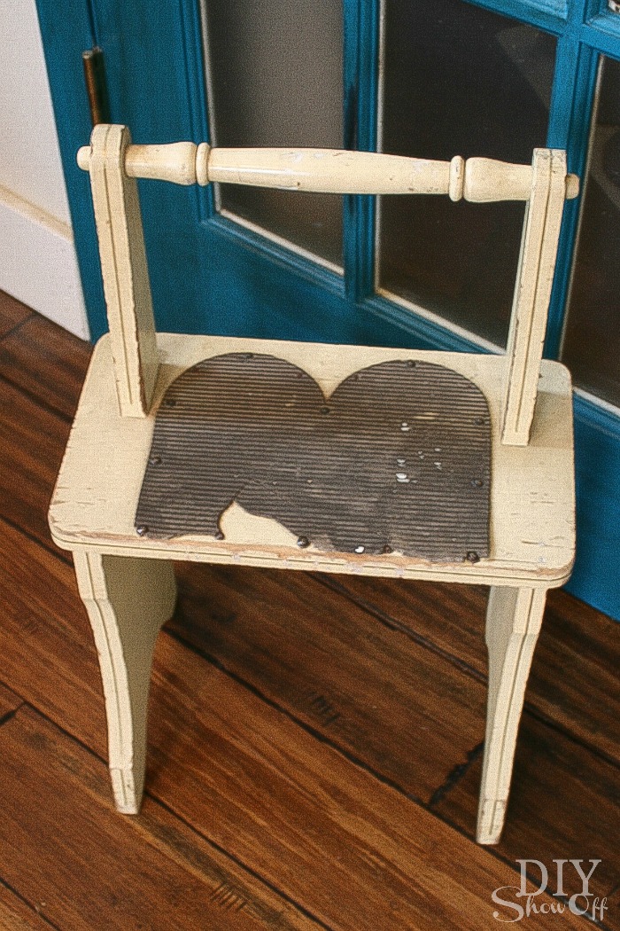 vintage step stool makeover at diyshowoff.com