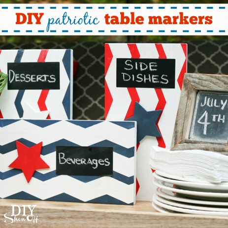 DIY patriotic table markers - diyshowoff.com