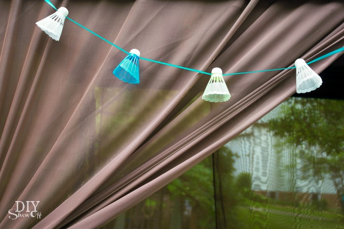 Colorful birdie garland tutorial for summer party or backyard celebration