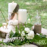 glam and rustic table centerpiece at diyshowoff.com
