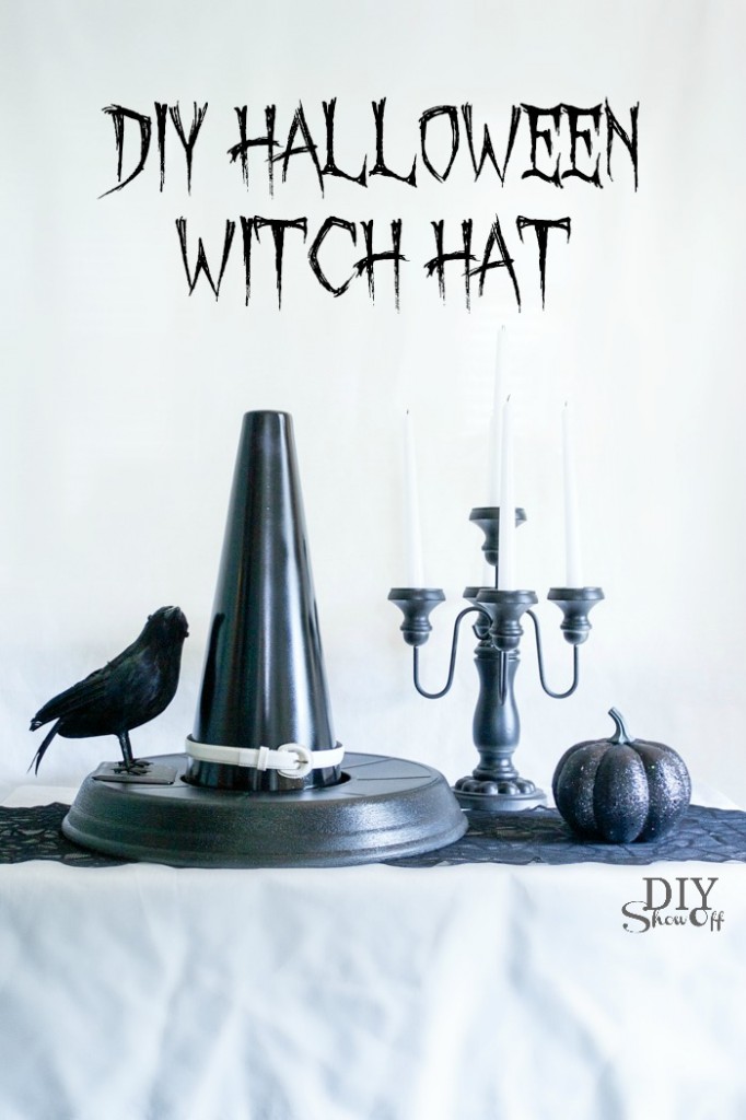 DIY Witch Hat Halloween decor tutorial @diyshwoff