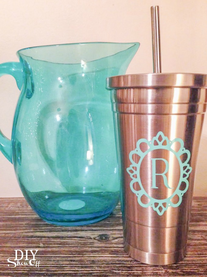 Young Living essential oils - DIY vinyl decal/stainless steel tumbler for citrus oil @diyshowoff