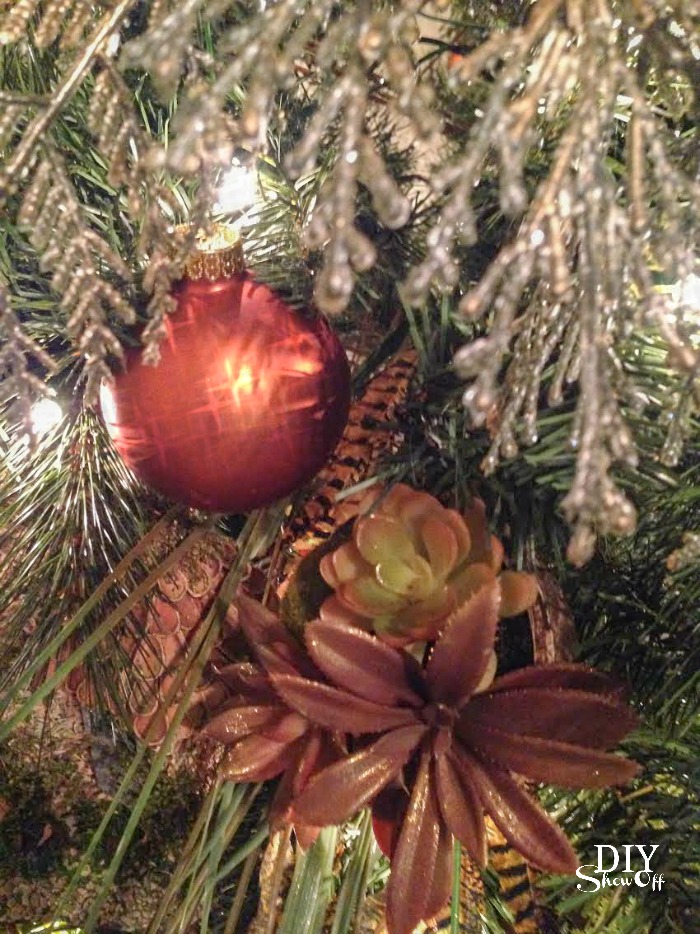 Succulents & Spruce Christmas Tree @diyshowoff - #michaelsmaker dream tree challenge