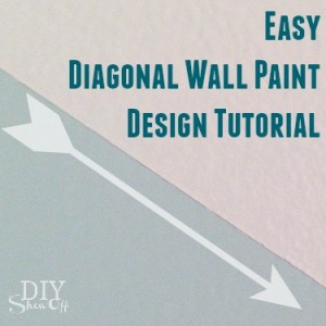 easy diagonal wall paint design tutorial @diyshowoff