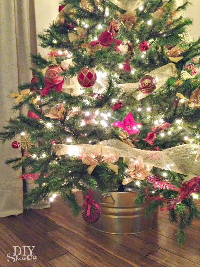 Christmas Tree striped tub tutorial @diyshowoff