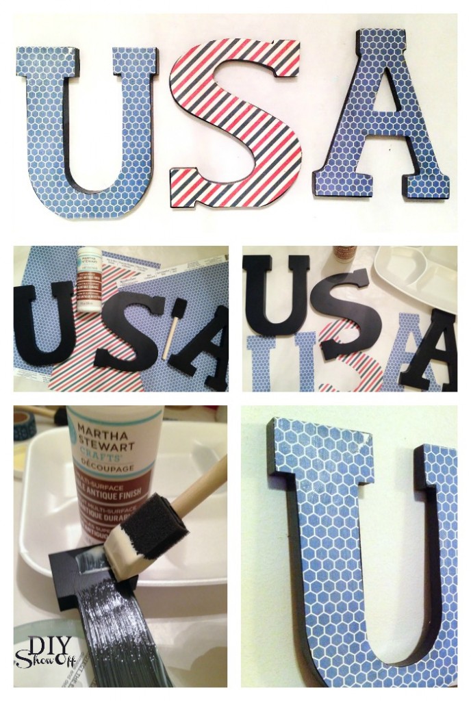 red white and blue decorative accents @diyshowoff Celebrations Challenge #MichaelsMakers