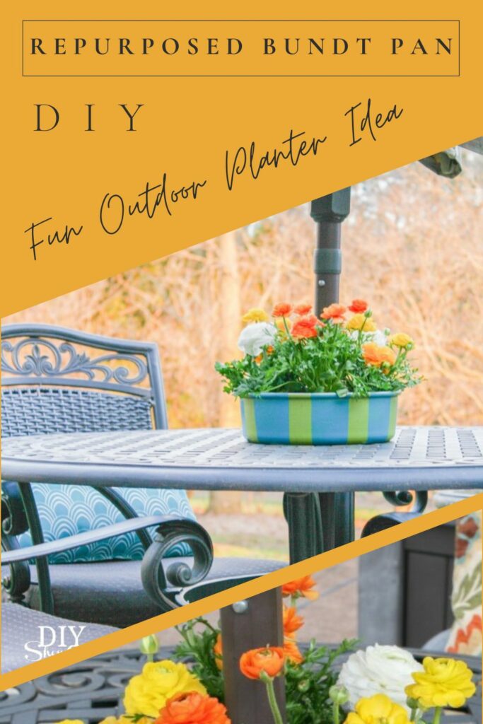 DIY umbrella table centerpiece decor bundt pan