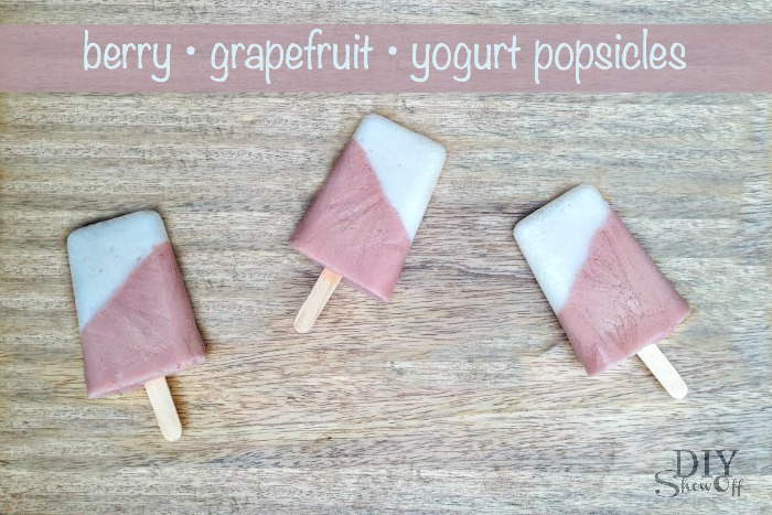 berry grapefruit yogurt popsicle recipe @diyshowoff