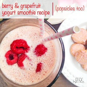 berry grapefruit yogurt smoothie @diyshowoff