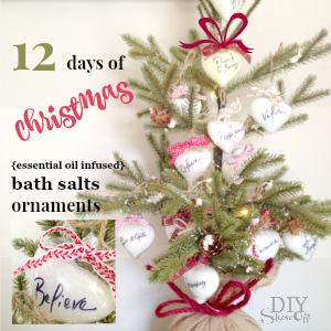 DIY essential oil infused bath soak Christmas ornament gift tutorial @diyshowoff