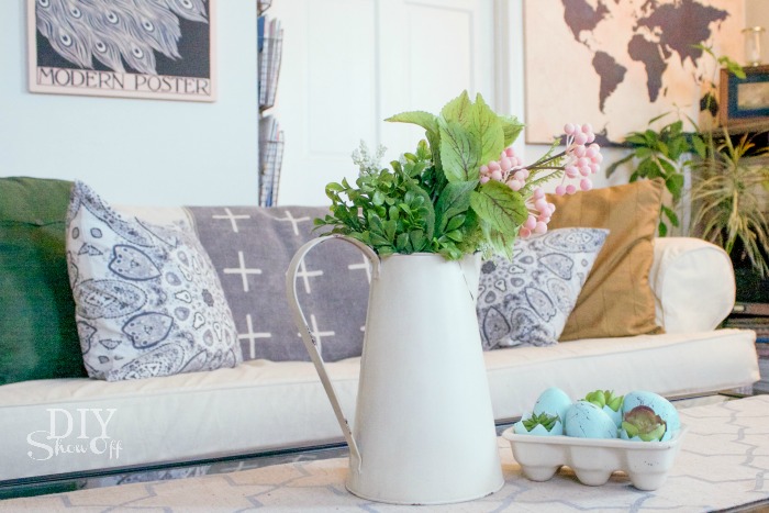 Freshen up your home with spring decor! DIY tutorial for spring succulents arrangement! #michaelsmaker