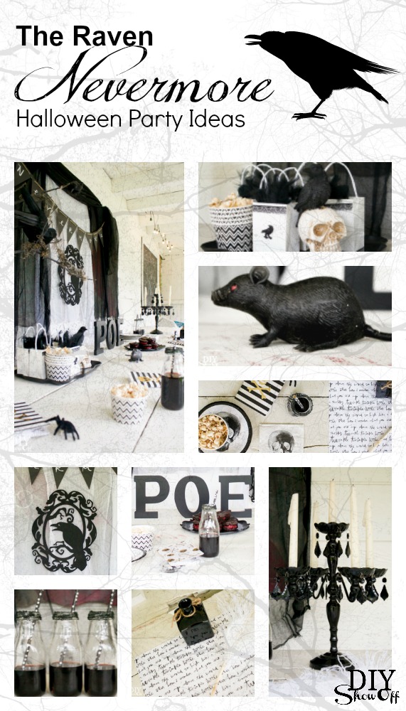 The Raven Nevermore Halloween Party Ideas @diyshowoff #MakeItWithMichaels