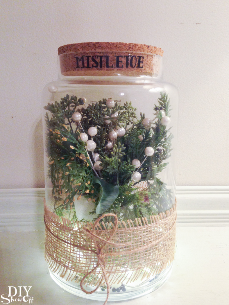 Love this Christmas mistletoe greenhouse centerpiece @diyshowoff! #makeitwithmichaels 