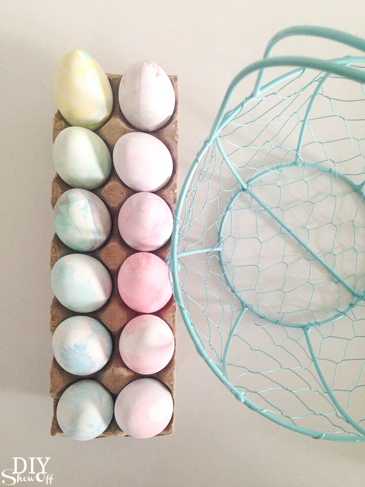DIY marbled craft Easter egg tutorial