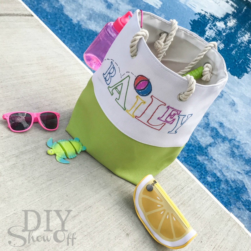DIY Pineapple Pool Bag - Giggles Galore